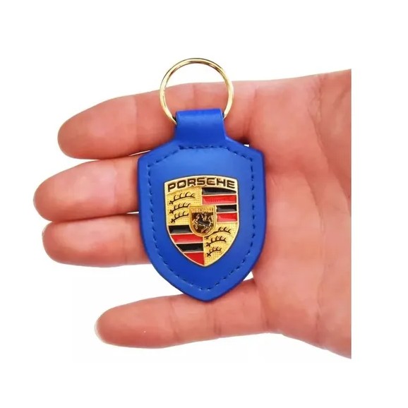 Acessórios Chaveiro Porsche Panamera 911 Macan Taycan 718 Boxster Cayenne Azul Luxo Premium