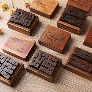 28 Pcs Alfabeto Stamp Carcaça Com Número Da Símbolo Do De Borracha De Madeira Vintage Set Para Diy Cartão Ofício Fazendo Feliz Planejador Scrapbooking