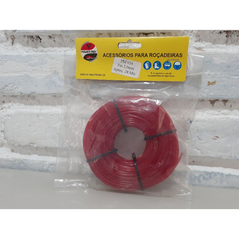 Fio de Nylon para Aparador de Grama 1500T Tramontina ou Trapp 2,00mm Redondo