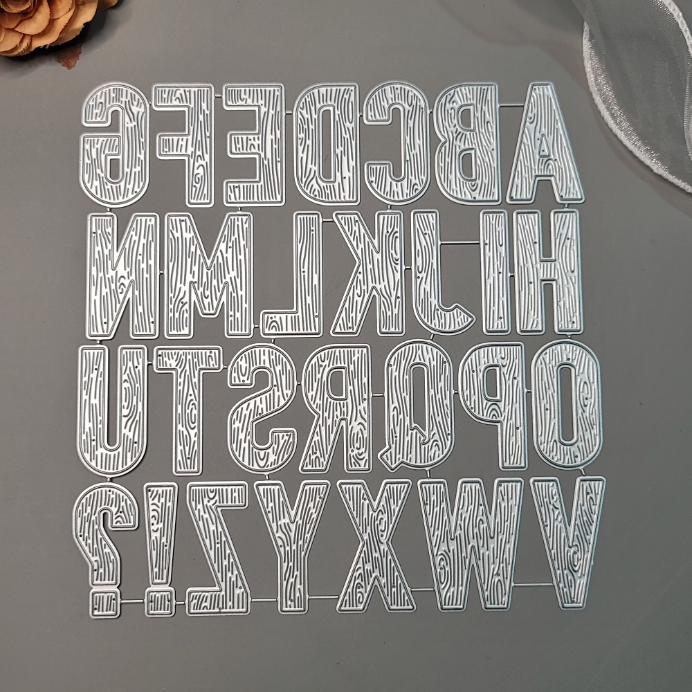 Alfabeto Capital Corte De Metal Matrizes Papel Gravação Stencil Scrapbooking Cartão De Boas Festas DIY Cortes De Letra em Oferta na Shopee
