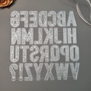 Alfabeto Capital Corte De Metal Matrizes Papel Gravação Stencil Scrapbooking Cartão De Boas Festas DIY Cortes De Letra em Oferta na Shopee