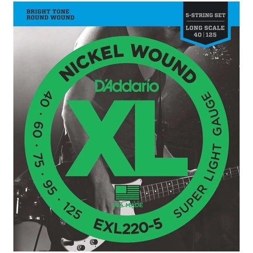 Encordoamento D'addario Contra Baixo 5 Cordas Exl220-5 040