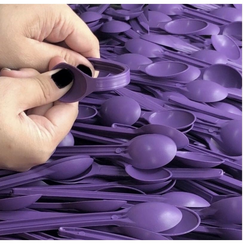 Kit 5000 Colherzinhas Roxa Para Açaí, Sorvetes e Sobremesas Promoção em Oferta na Shopee