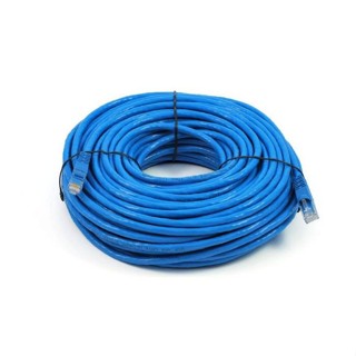 Cabo para rede computadores e Internet, 60 Metros Azul Crimpado com RJ45 em Oferta na Shopee