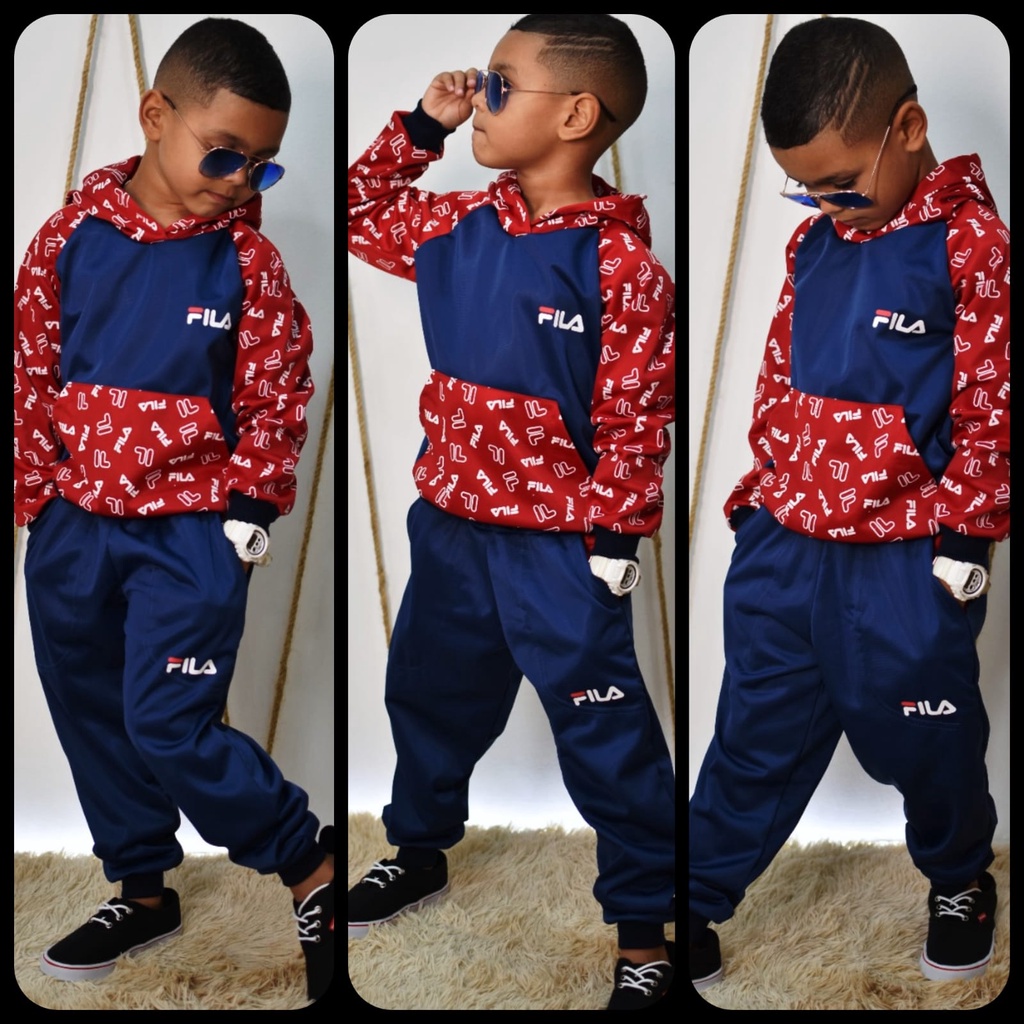 Conjunto moletom 2024 infantil fila