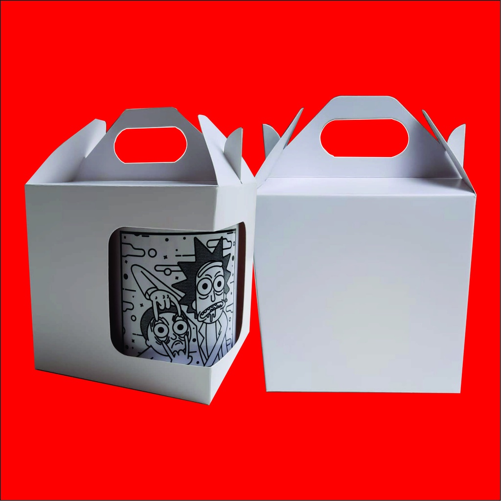 Caixa para caneca de porcelana com Janela branca 100 unidades — imagem 2 de 2