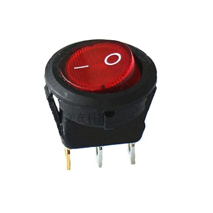 Mini Chave Gangorra Redonda Kcd5-101n C/neon Vm