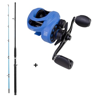 Carretilha Esquerda V73 Blue - Albatroz + Vara Hard Line 2,40m 40lbs - Saint Plus
