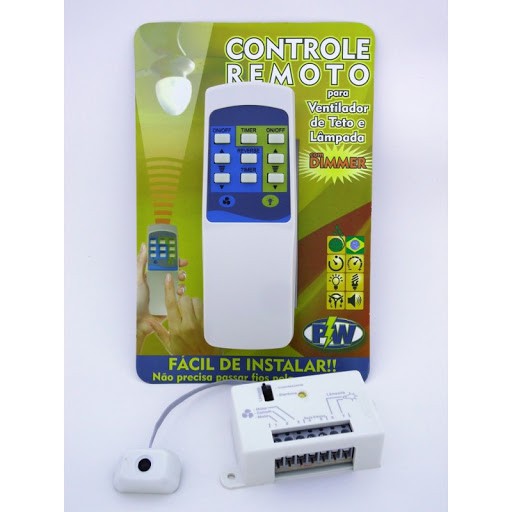 Controle Remoto Ventilador de Teto Penta Watt 9 Teclas Individual Compatível com Receptor Penta Watt