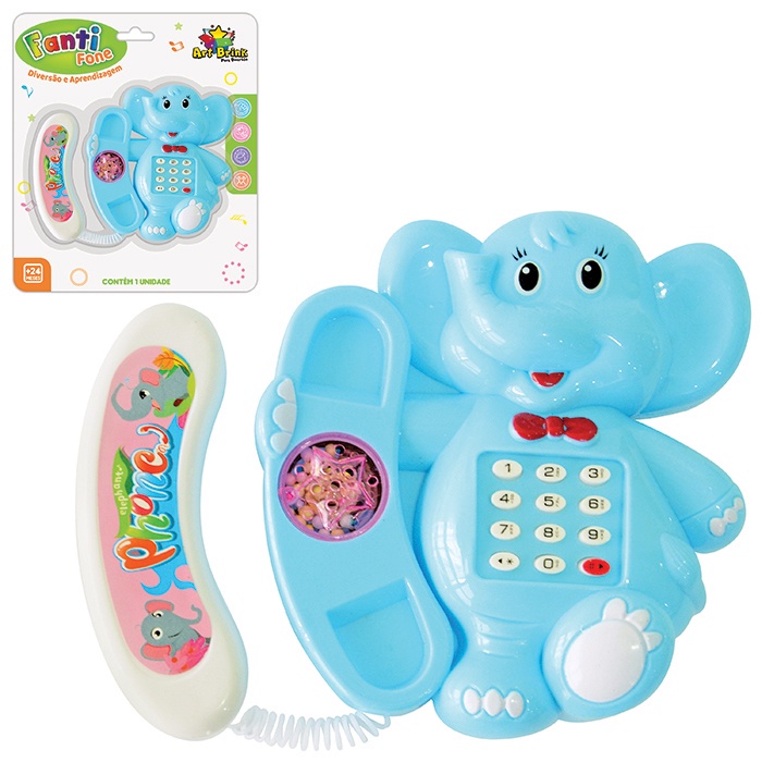 Telefone Musical Elefante Com Luz E Som Envio Rapido