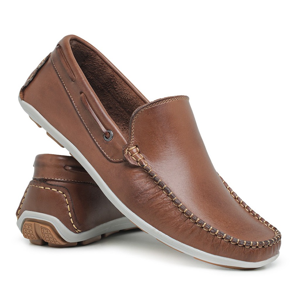 Mocassim Masculino Macio Drive 100% Couro Casual Skalvin Original