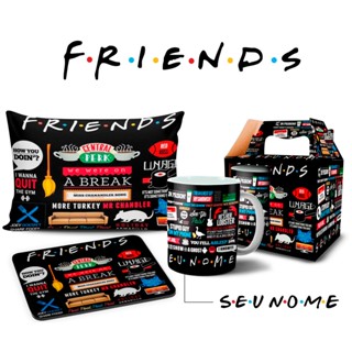 Caneca + Kit personalizado Série Friends com Seu Nome em Oferta na Shopee