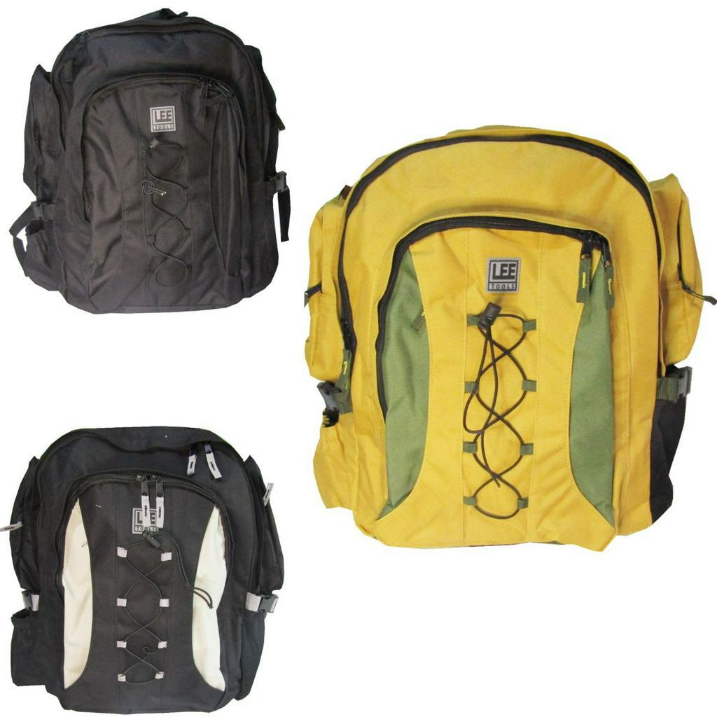 Mochila Para Ferramentas Profissional Impermeável Reforçada Preta Branca Marrom LeeTools