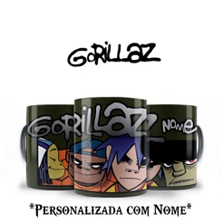Caneca Personalizada Banda Gorillaz com Nome