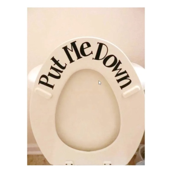 Adesivo Decorativo Banheiro E Vaso Sanitário Tampa Put Me Down