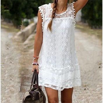 vestido branco curto para praia