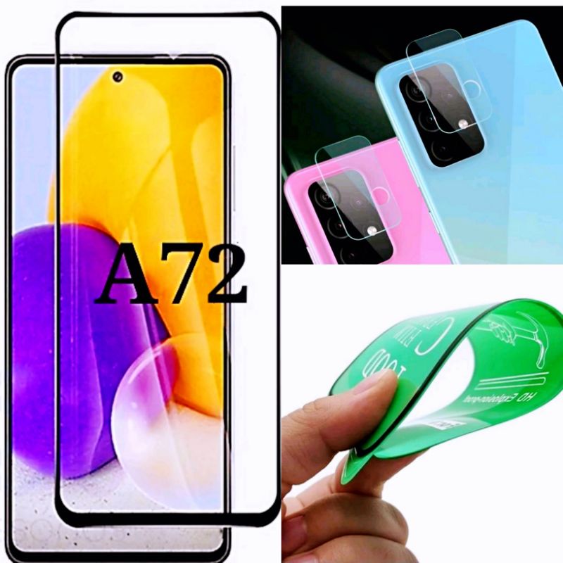 3en1 Pelicula Cerâmica 9d +Câmera +capa silicone Samsung A05s A55 A54 M55 M15 A35 A25 A15 A53/A73