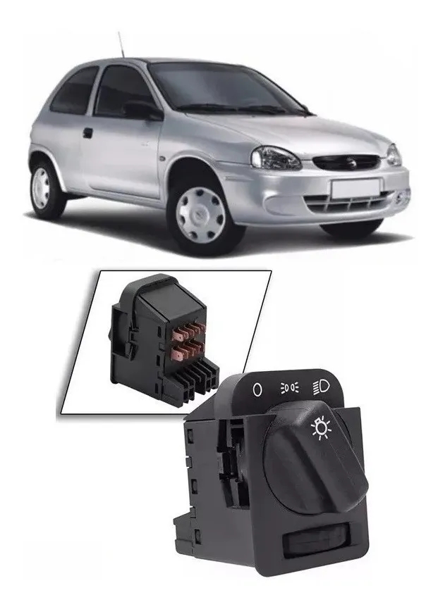 Botão Farol Chave Luz Corsa 94 95 96 97 98 A 01 Com Reostato