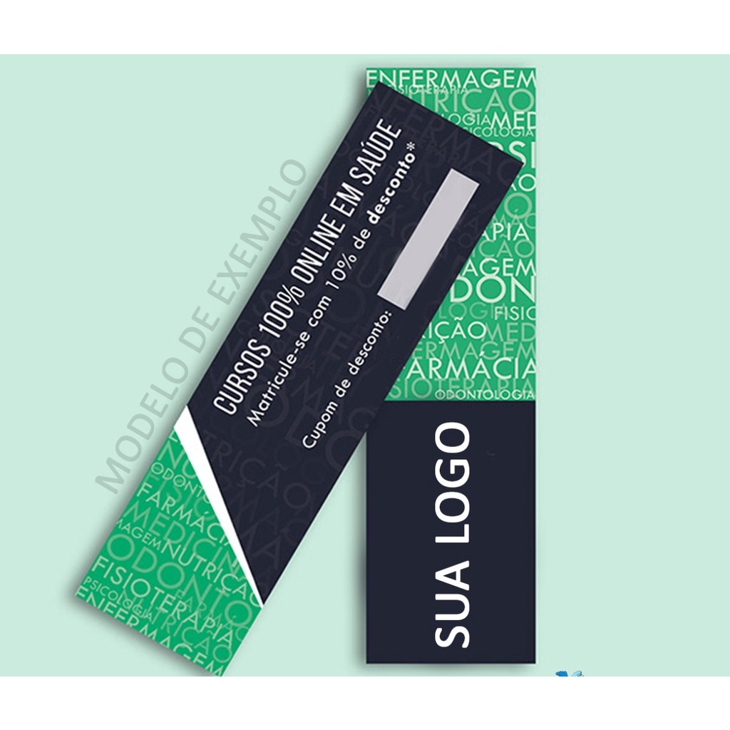 Marca Livro Marcadores De Página Offset 240g Frente e  Verso Personalizado 18cmx5cm