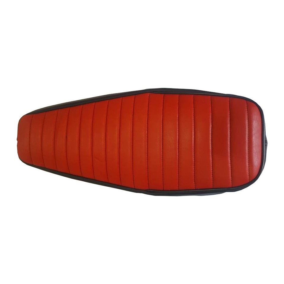 Capa Banco Café Racer No Modelo Listrado Preto / Vermelho Com Cinta Cb 400/450/Cg 125 83 a 89/Chopper 150/Turuna 83 a 89