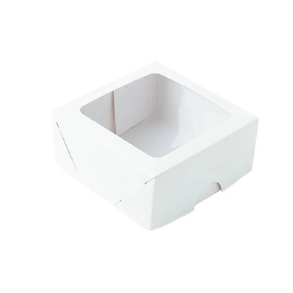 Caixa com Visor S16 - 7x7x3cm Branca 10un - Assk Rizzo - Home & Living