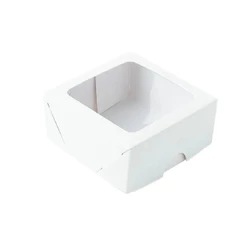 Caixa com Visor S16 - 7x7x3cm Branca 10un - Assk Rizzo