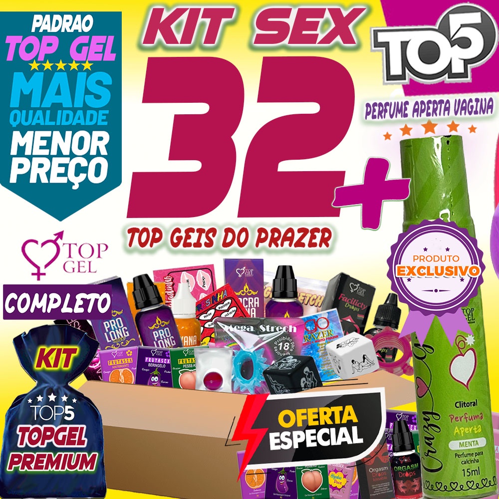 Kit Sexy Shop 40 Itens ErÓticos Marca Topgel Produtos Sex Shop No Atacado Escorrega O Preço 0373