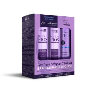 Kit Manutenção Cadiveu Plastica Dos Fios Shampoo 300ml + Condicionador 300ml + Liso Mágico 215ml em Oferta na Shopee