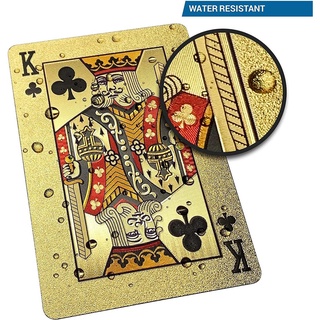 Baralho Dolar Dourado Ouro Folheado A Prova D'agua Poker Truco Cartas Jogos Para Várias O…