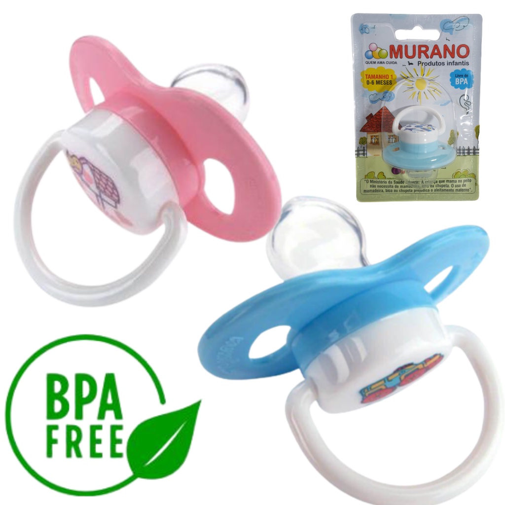 Chupeta Bico de Silicone Ortodontico Murano. em Oferta na Shopee