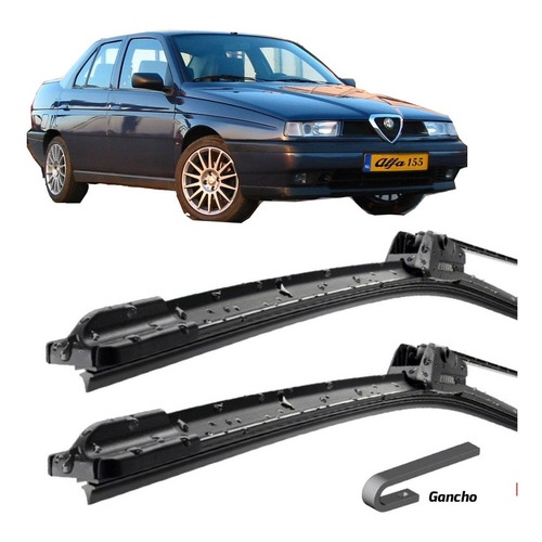 Kit Palheta Limpador De Parabrisa Silicone Alfa Romeo 155