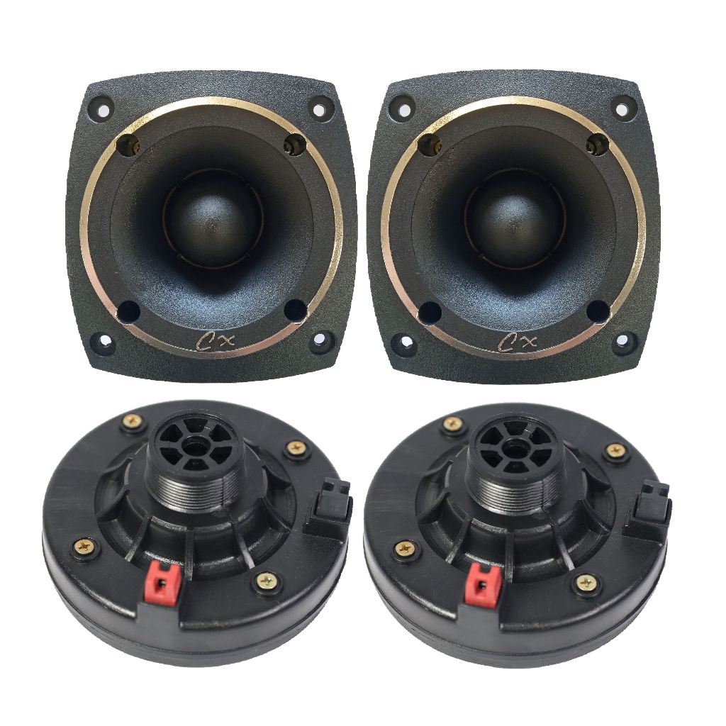 Kit 2 Twiter 150wrms Super Tweeter Automotivo + 2 Driver Corneteira 150wrms