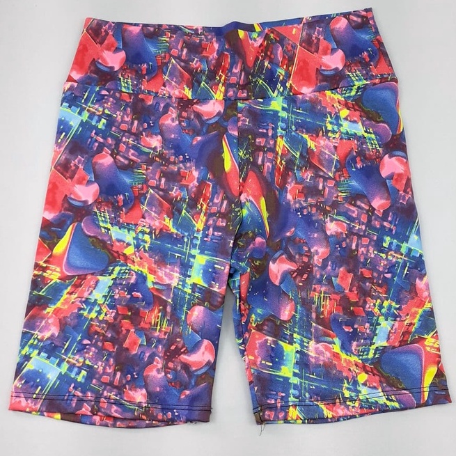 Short Feminino Bermuda Suplex Cintura Alta Grossa Academia Fitness caminhada