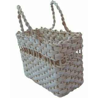 Sacola bolsa moda praia feira infantil palha de milho passa fita