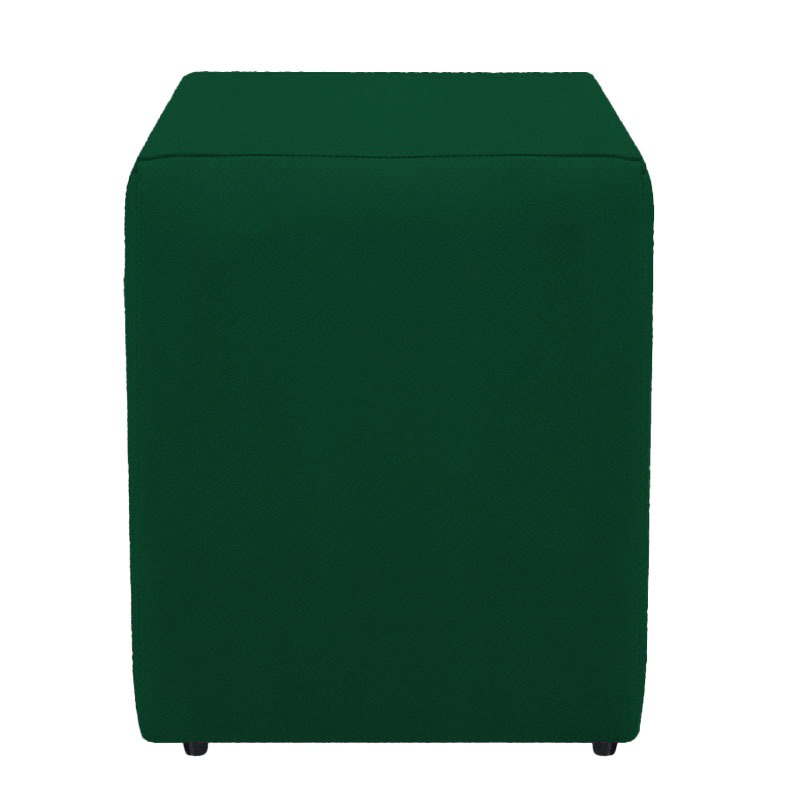 Puf Decorativo Quadrado Suede Verde Para Sala Quarto e Recepção