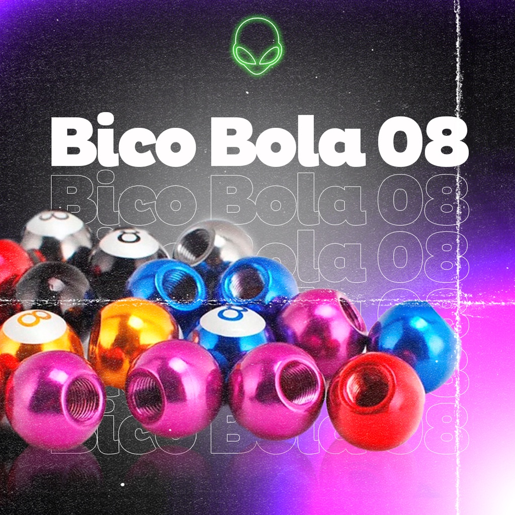KIT VÁLVULA PNEU pito da roda carro moto bola 8 acessório bicicleta biquinho bico