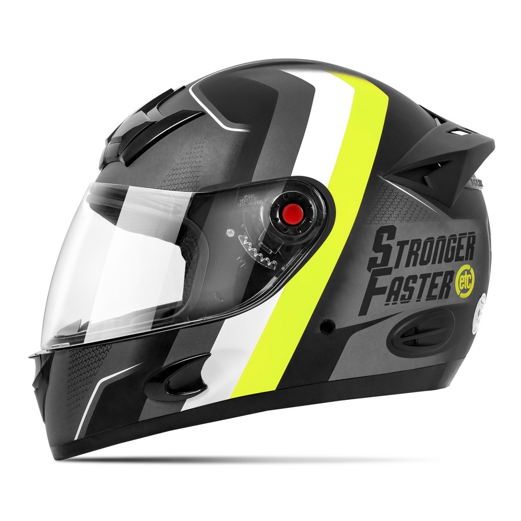 Capacete Fechado Feminino e Masculino Etceter Stronger Faster Fosco em Oferta na Shopee