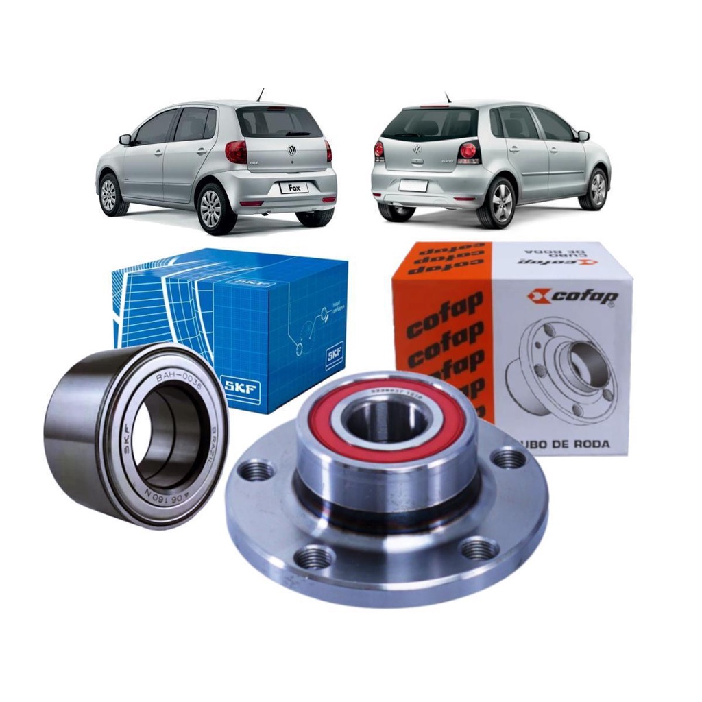Kit Cubo Traseiro + Rolamento Dianteiro Fox Crossfox Spacefox Polo Sem Abs em Oferta na Shopee