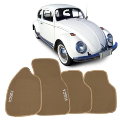 Tapete Automotivo Fusca 1970 a 1995 Carpete Molde da Medida do Carro