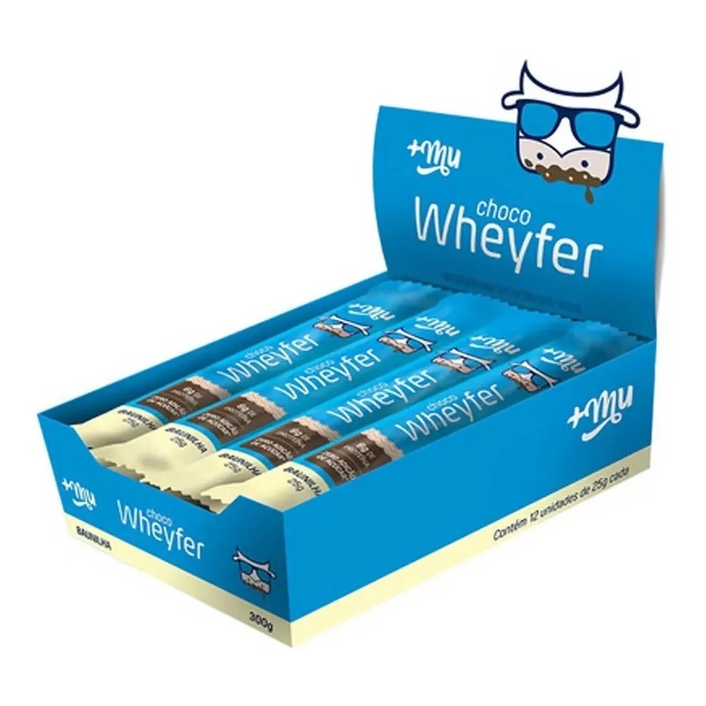 Choco Wheyfer Mais Mu 12 Unidades +Mu - Sabores