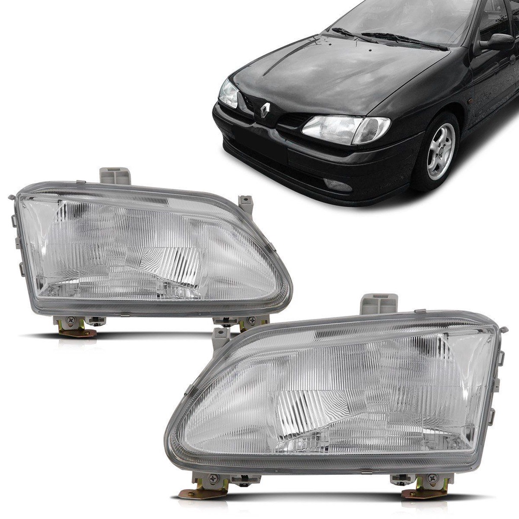 Farol Megane 96 97 98 99 2000 Scenic 98 99 2000 Cromado - Spare Parts and Accessories for Vehicles