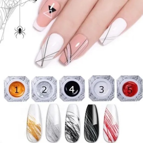 Spider Gel Teia De Aranha P/ Decoração De Unhas Gel X&D