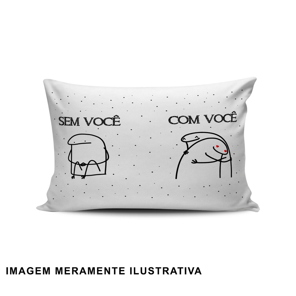 Almofada Pequena Flork com VC sem VC- almofada dia dos namorados - feliz dia dos namorados