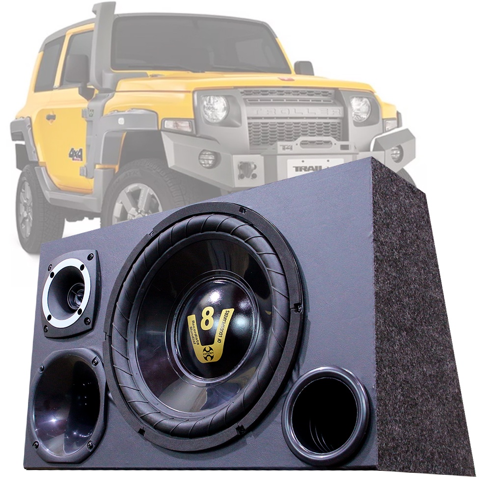 Caixa Trio Som Automotivo Trio Completa Subwoofer Ideal Troller em Oferta na Shopee