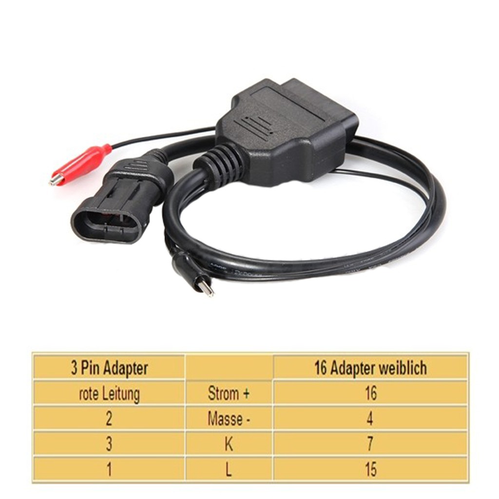Cabo Fiat 3 Pinos Antigos Para Converter Para Obd2 16 Pinos