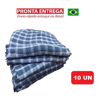 Pano De Chão Grande Xadrez Kit com 10 Unidades Saco Duplo Resistente