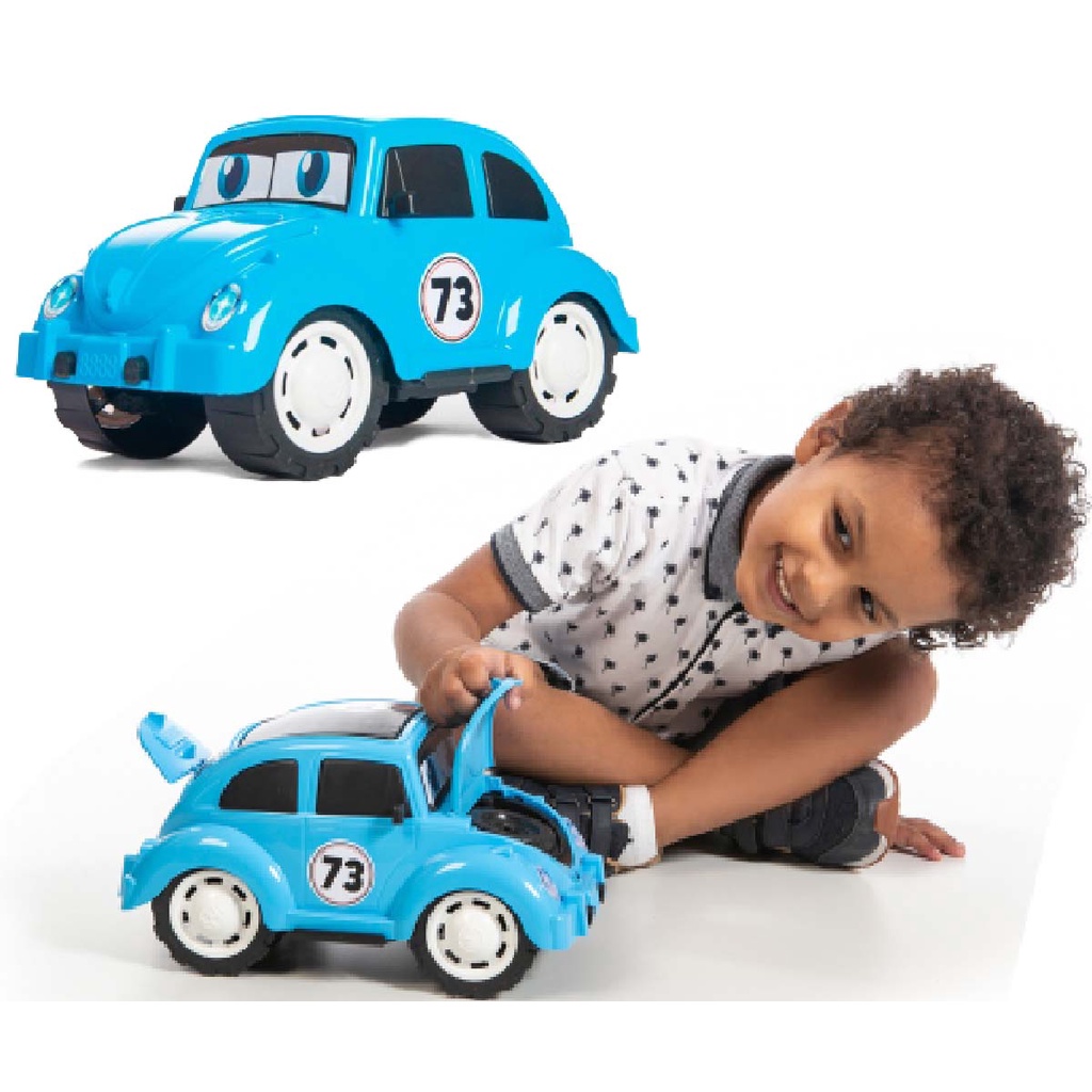 fusca de brinquedo koby fusquinha grande carrinho azul plastico ...