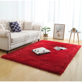 Tapete Sala Quarto Felpudo Shaggy 1,50 X 2,00 - Vermelho