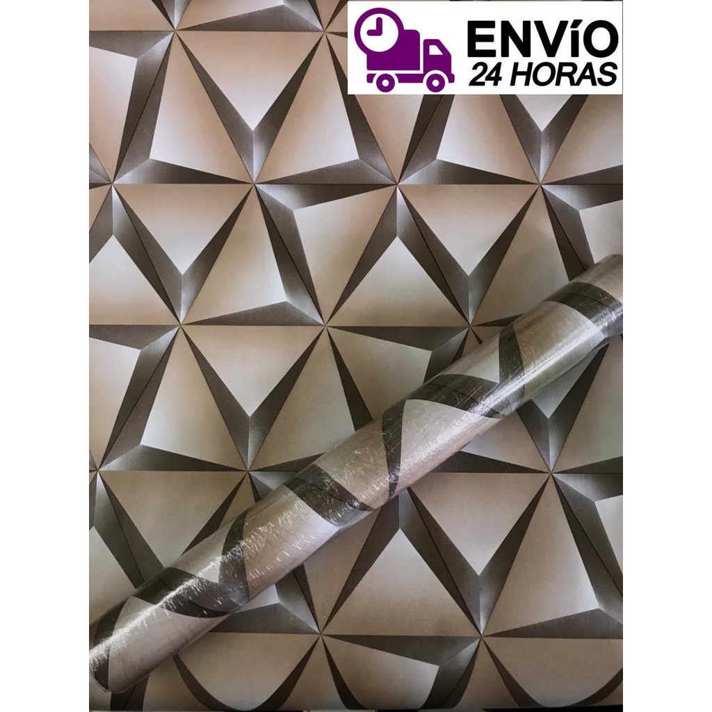 Papel De Parede 5metros x 0,45m Geométrico 3d Para Decoração Cozinha Quarto E Sala Marrom em Oferta na Shopee