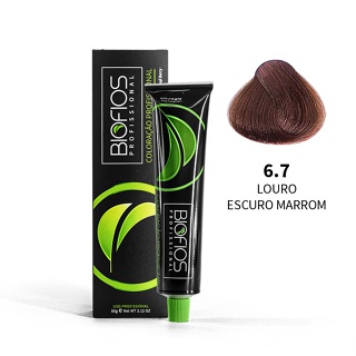 Coloração Tintura Para Cabelo  6.7 - Louro Escuro  Marrom Biofios Profissional em Oferta na Shopee